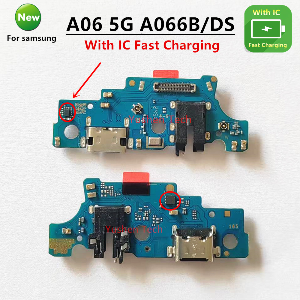 สําหรับ Samsung A06 5G A066B SM-A066B/DS USB ชาร์จพอร์ต Flex Cable connector ปลั๊กหางชาร์จแผง PCB บอร์ดเปลี่ยนไมโครโฟนบอร์ดชาร์จเร็วอะไหล่ซ่อม