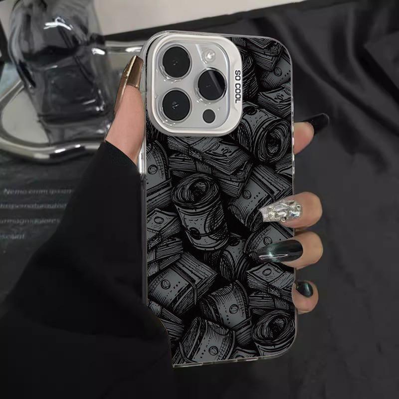 Dollar Bill Case สําหรับ iPhone 17 16 15 14 Pro Max 13 12Mini 11Pro XR SE 7 8 Plus กันกระแทกป้องกันห