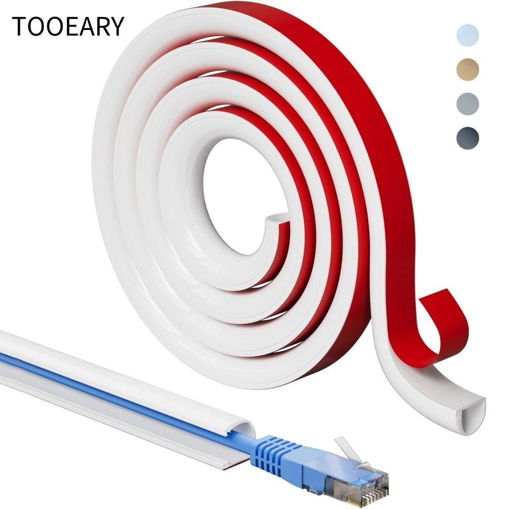 TAINAKARITSU ฝาครอบสายไฟ, Self-Adhesive Raceway Wall Corder, Professional PVC ยืดหยุ่นติดผนังสายคอนซ