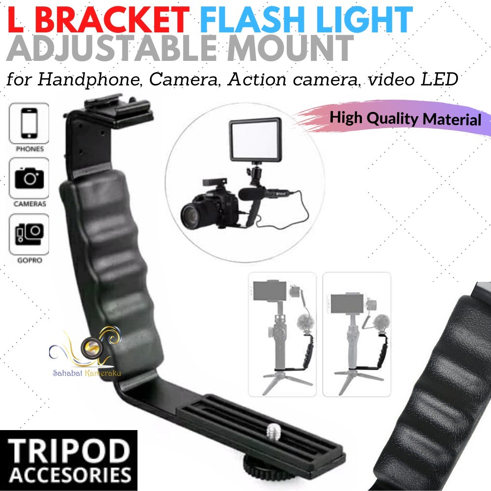 Mount Holder Bracket L โคมไฟ/ไมค์สําหรับ Zhiyun Smooth 4 DJI Osmo [Sahabat Motret]