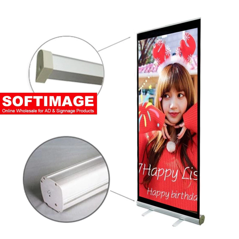 ขาตั้งป้ายโรลอัพ สแตน ป้ายโรลอัพ ป้ายโฆษาณา ขาตั้งป้าย โครงตั้ง EB 80x200cm 85 โรลอัพ Easy full frame