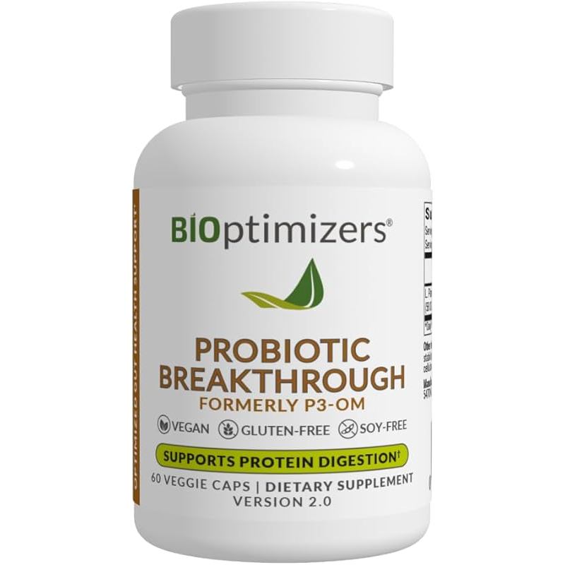 BiOptimizers Probiotic Breakthrough – Lactobasil Plantarum OM Probiotics & Prebiotics Health