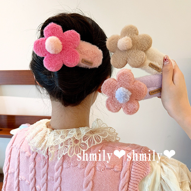ตุ๊กตาดอกไม้แบบกลับหัว กิ๊บผมทรงคลิปขนาดใหญ่