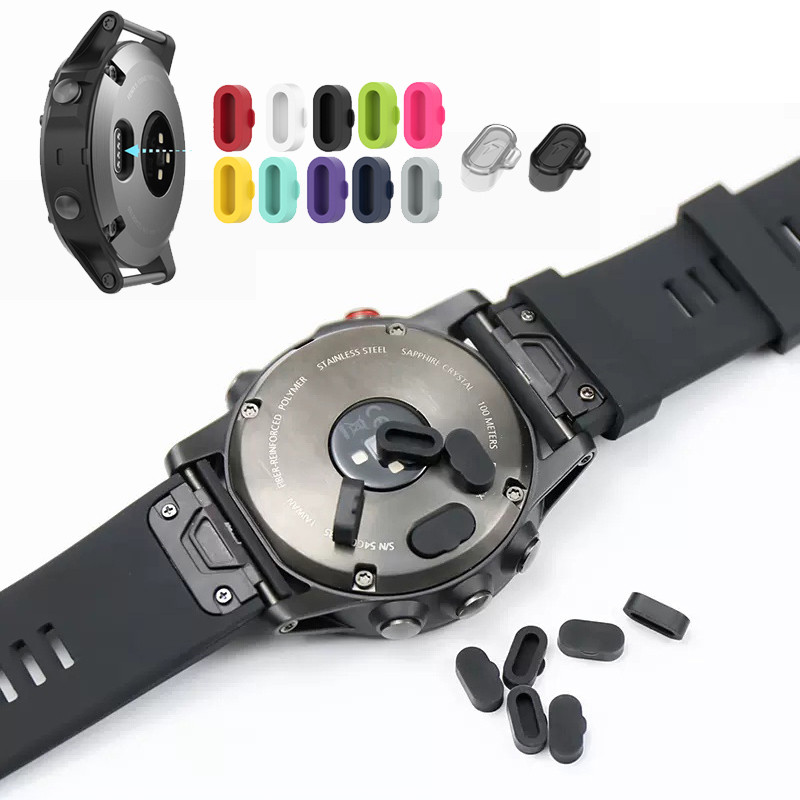 ซิลิโคนปกป้องพอร์ตชาร์จ ป้องกันฝุ่นและการอุดตัน Garmin Venu 4 3 Vivoactive 6 5 Forerunner 970 570 965 165 Fenix 8 7 6 Instinct 3 2