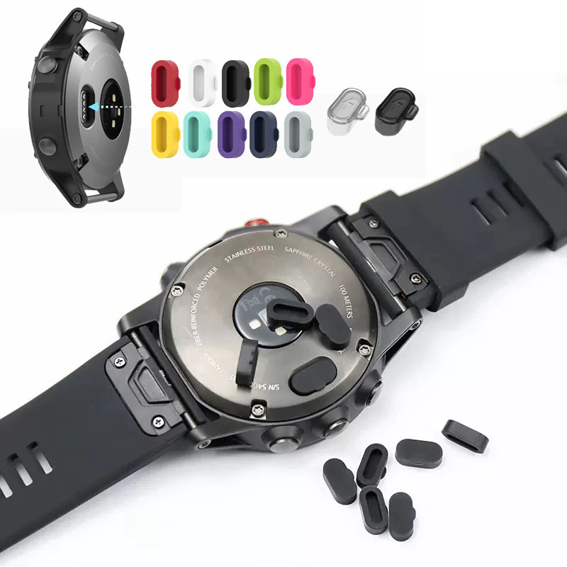 ซิลิโคนปกป้องพอร์ตชาร์จ ป้องกันฝุ่นและการอุดตัน Garmin Venu 4 3 Vivoactive 6 5 Forerunner 970 570 965 165 Fenix 8 7 6 Instinct 3 2