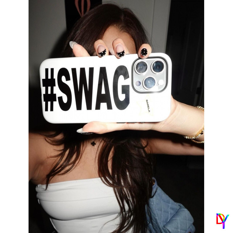 Hip-hop SWAG Letter 2-in-1 2 ชั้นสําหรับiPhone 17/16/15/14/13/12/11/7/8/Xs Max Plus Pro Anti-fall