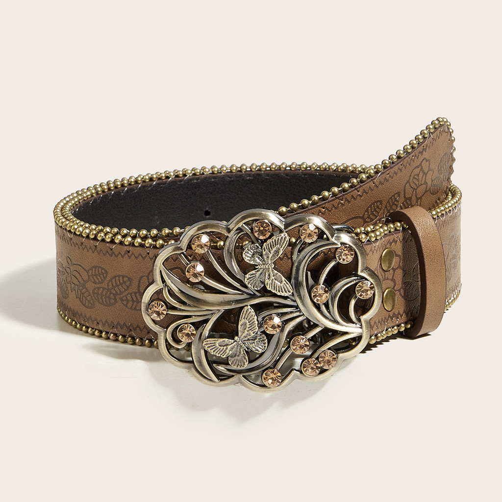 แฟชั่น Punk Belt Y2K Belt Cool Belt Retro P946