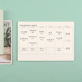 จัดส่งรวดเร็ว B5 สมุดโน้ตแพลนเนอร์รายสัปดาห์ รายเดือน planner weekly สำหรับนักเรียน สำนักงาน แผ่นบันทึก50แผ่น