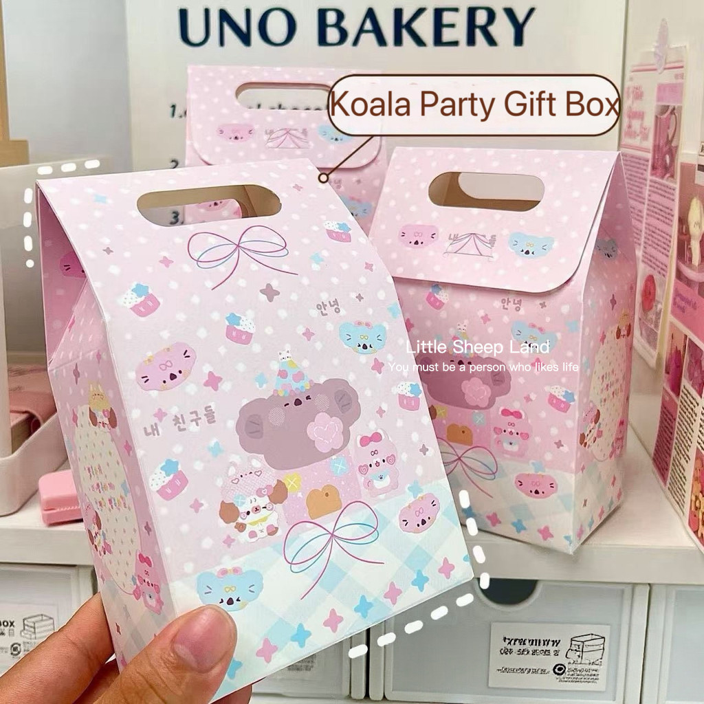 ถุงกระดาษ กล่องกระดาษพกพาลาย โคอาล่าสุดน่ารัก ราคา2ชิ้น