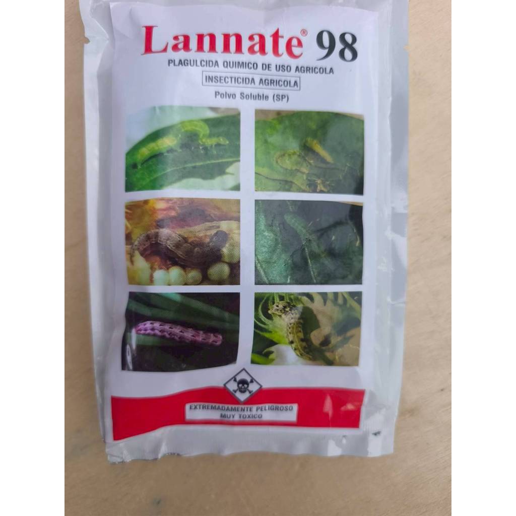 ส่งฟรี แลนเนท 98% ของแท้ เมโทมิล กำจัดแมลง–หนอน–เพลี้ย ผงสีขาว ไม่มีสี ขนาด 100 กรัม (แบบซอง)