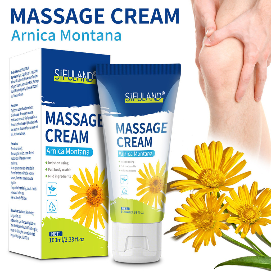 Arnica Montana Massage Cream 100ml | ผ่อนคลายร่างกายเต็มรูปแบบผ่อนคลาย | ส่วนผสมอ่อน