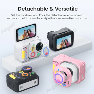 aMagisn เคสซิลิโคน Insta360 GO Ultra สีสันสดใส เคสนิ่ม พร้อมฝาครอบเลนส์และสายคล้อง อุปกรณ์เสริม GO Ultra