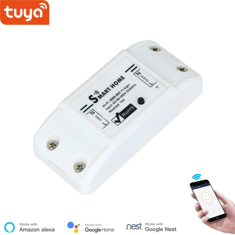 Tuya Wifi สมาร์ทสวิตช์ Diy,เบรกเกอร์ wifi,เปิดแสงของคุณเพื่อการควบคุมอัจฉริยะ,แอพชีวิตอัจฉริยะ,รังกู