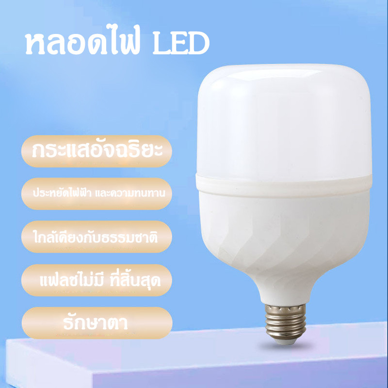หลอดไฟLED สว่างมาก ใช้กับขั้วหลอดไฟ E27 35W 45W 55W 65W 85W ราคาถูก ใช้ไฟฟ้า220V แสงขาว หลอดLED