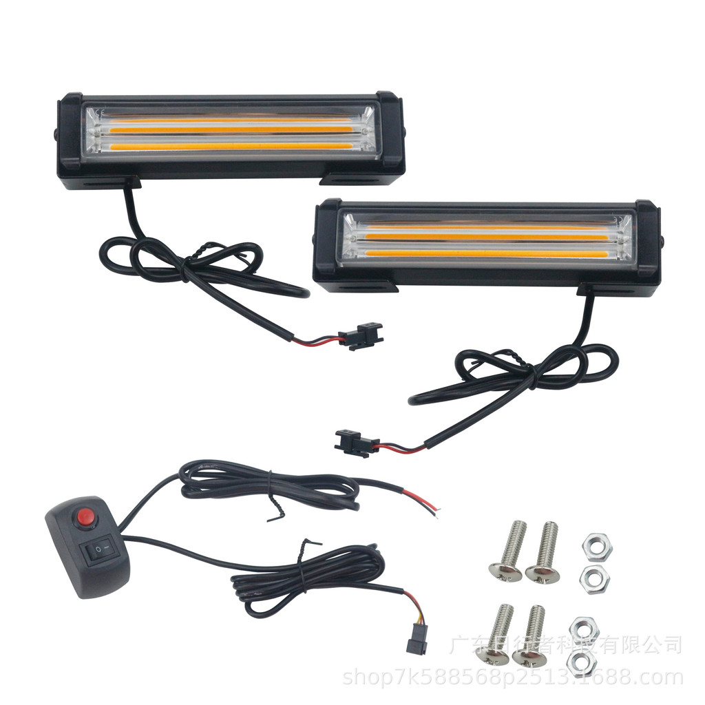 รถ Strobe Light ไฟเตือน LED รถดัดแปลง Strobe Light หนึ่งสําหรับสองเปิดแผนที่ Highlight Strobe ไฟเตือ