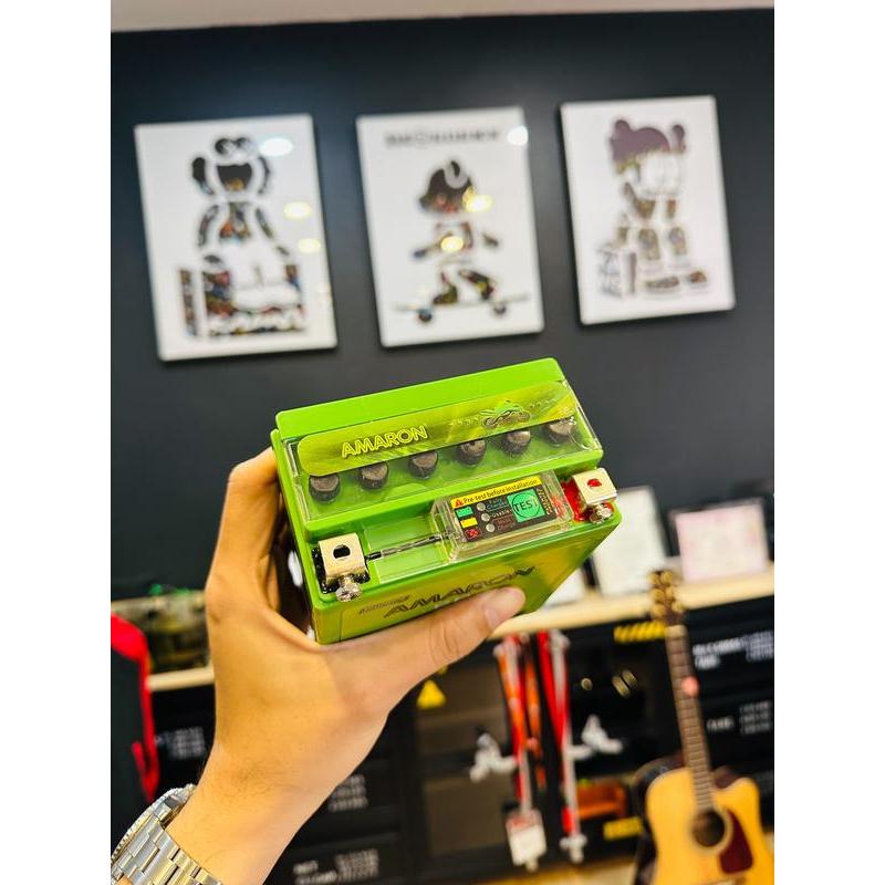 [FS] AMARON แบตเจล รุ่น UTZ8SiGEL มีปุ่มเช็คสถานะแบต (12V7.4Ah) สำหรับ Xmax300 R3 Vespa แบตแห้ง แบตเ