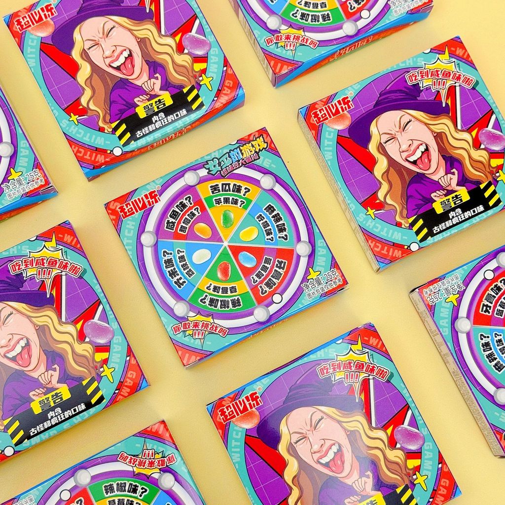 สินค้ายอดนิยม เกมแม่มด] Strange Bean Jelly Adventure Fun Game Props Tricky Turntable Spoof Creative 