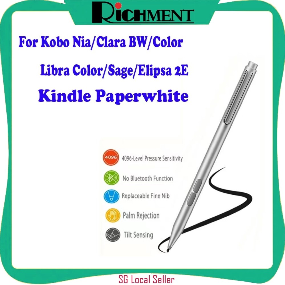 ผู้ขายSGRICHMENT ปากกาสไตลัสสําหรับ Kobo Nia/Libra Color/Kobo Sage/Kobo Elipsa/kindle Paperwhite/kin
