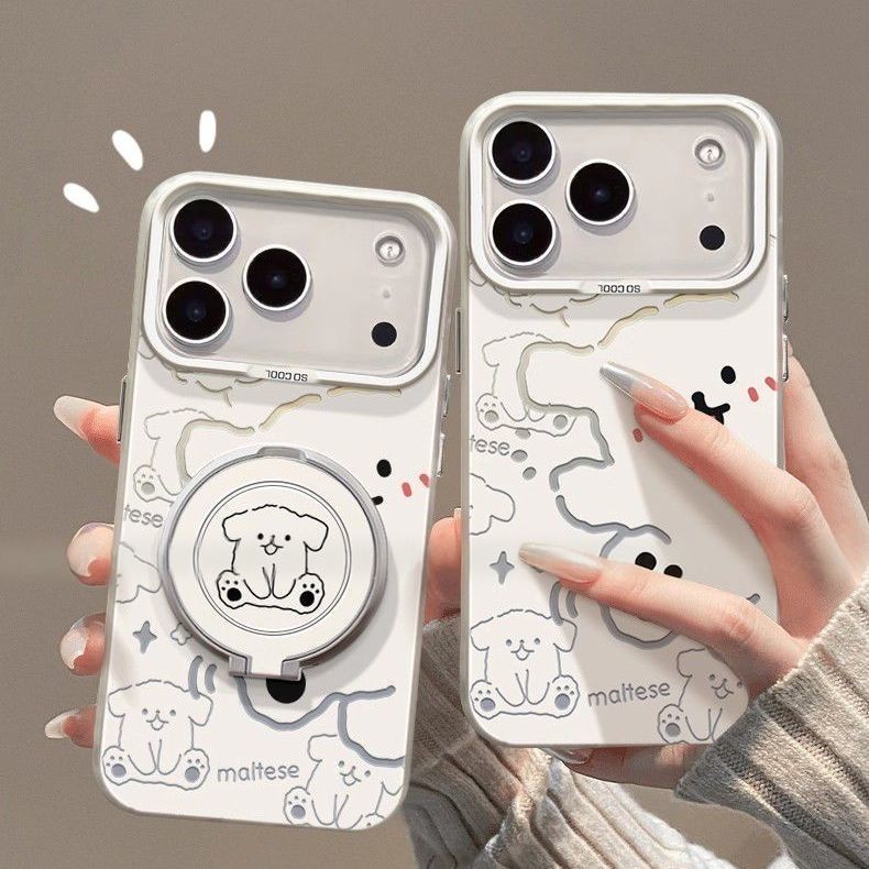 สุนัขสายเหมาะสําหรับ iPhone17ProAir ผู้หญิง 17Promax น่ารักวงเล็บสายสุนัขเหมาะสําหรับ Apple 17 เคสโท