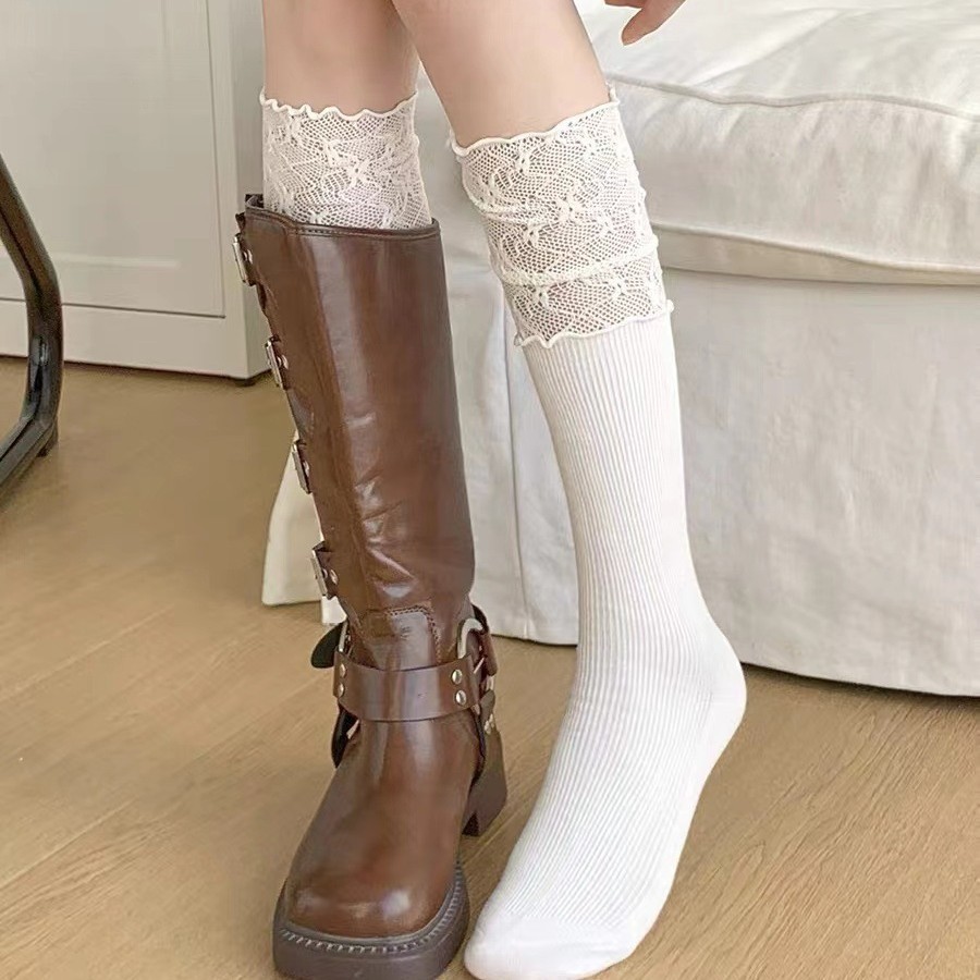 ถุงน่องแฟชั่นสตรี ถุงน่องทรงบูทบัลเล่ต์ สไตล์โลลิต้า สวมใส่สบายและนุ่ม