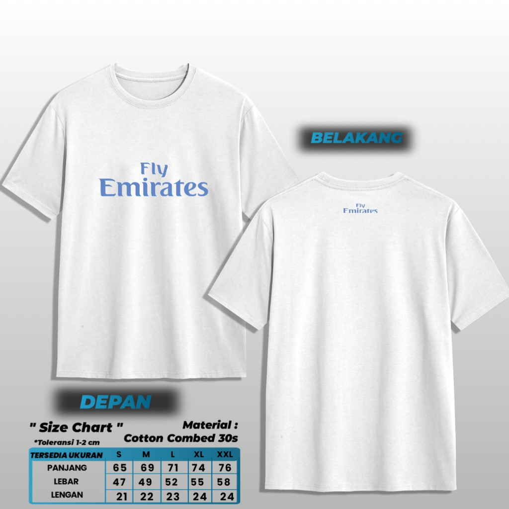 KATUN Fly Emirates Merchantings เสื้อยืด Maskapai MS11 Combed Cotton 30s