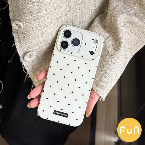 เกาหลีสีบริสุทธิ์ Polka Dot IMD โทรศัพท์มือถือสําหรับ iPhone 17 16 15 14 Pro Max 13 iPhone17 Anti-Scratch ปกหลัง Big Hole Hard ปลอก ราคา ถูกที่สุด ดีลบีเคเค แกลเลอรีภาพที่ 4