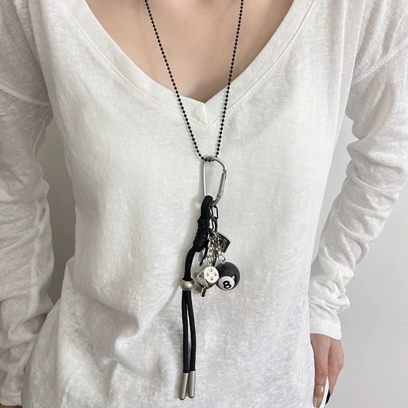 พวงกุญแจสระว่ายน้ํา Y2K จี้สร้อยคอจับคู่ Denim Dice Key Bag จี้ P981