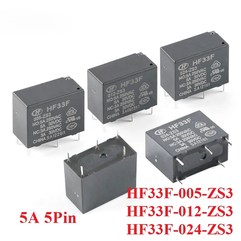 รีเลย์ 2 ชิ้น HF33F 005-ZS3 012-ZS3 024-ZS3 DC 5V 12V 24V 5A HF33F-005-ZS3 HF33F-012-ZS3 HF33F-024-Z