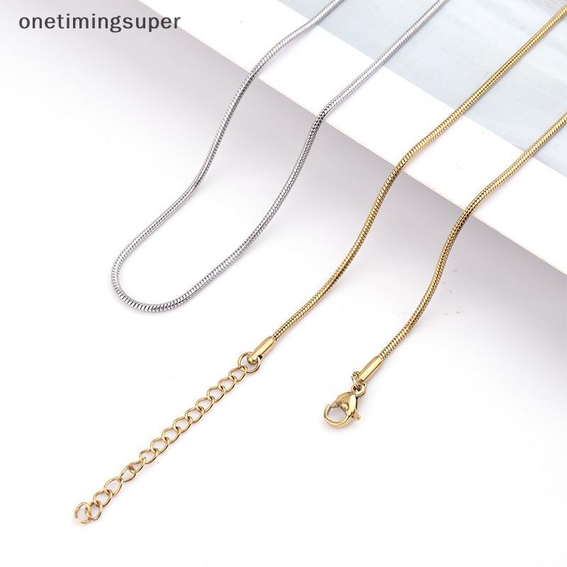 สร้อยคอสแตนเลสทรงงู สีทอง OTP