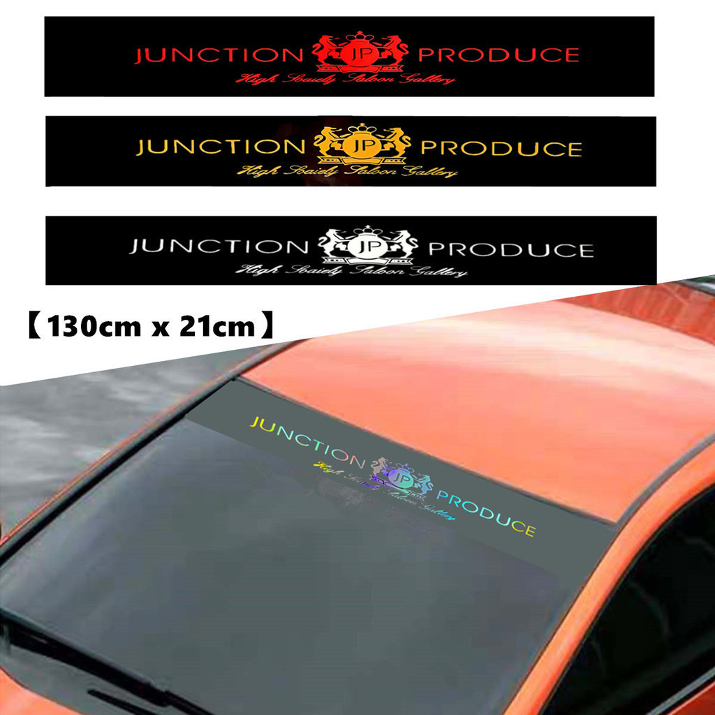 Junction ผลิตสติกเกอร์กระจกรถยนต์เลเซอร์ Reflectve Sunshade Decal JP ด้านหน้าด้านหลังกระจกตกแต่ง JUN