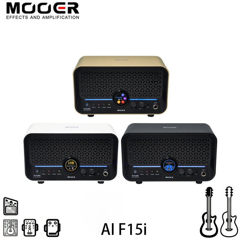 MOOER Magic Ear กีตาร์ไฟฟ้า F15i AI สมาร์ทลําโพงชาร์จ Bluetooth Loop Drum Machine Recording Bass New