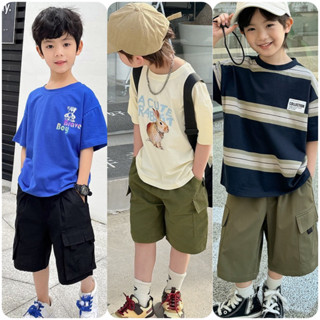 พร้อมส่ง-กางเกงแฟชั่นสำหรับเด็ก กางเกงขาสันเด็กผู้ชาย ดีไซน์…