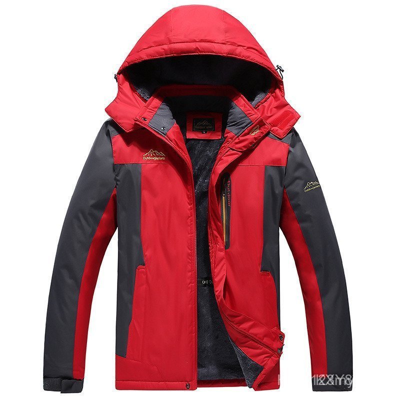 Men's outdoor hoodie, size 9XL, wind-resistant, warm in cold weather. EIM2