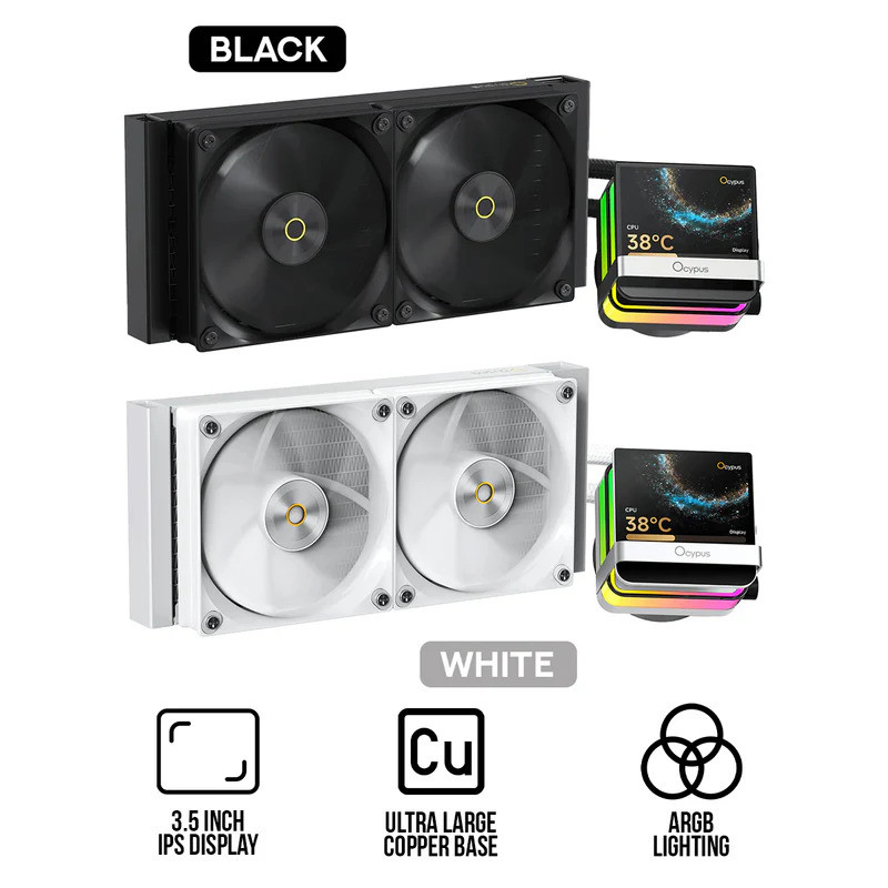 CPU AIR COOLER OCYPUS SIGMA L24 PRO BLACK / WHITE ชุดลมความร้อนซีพียู