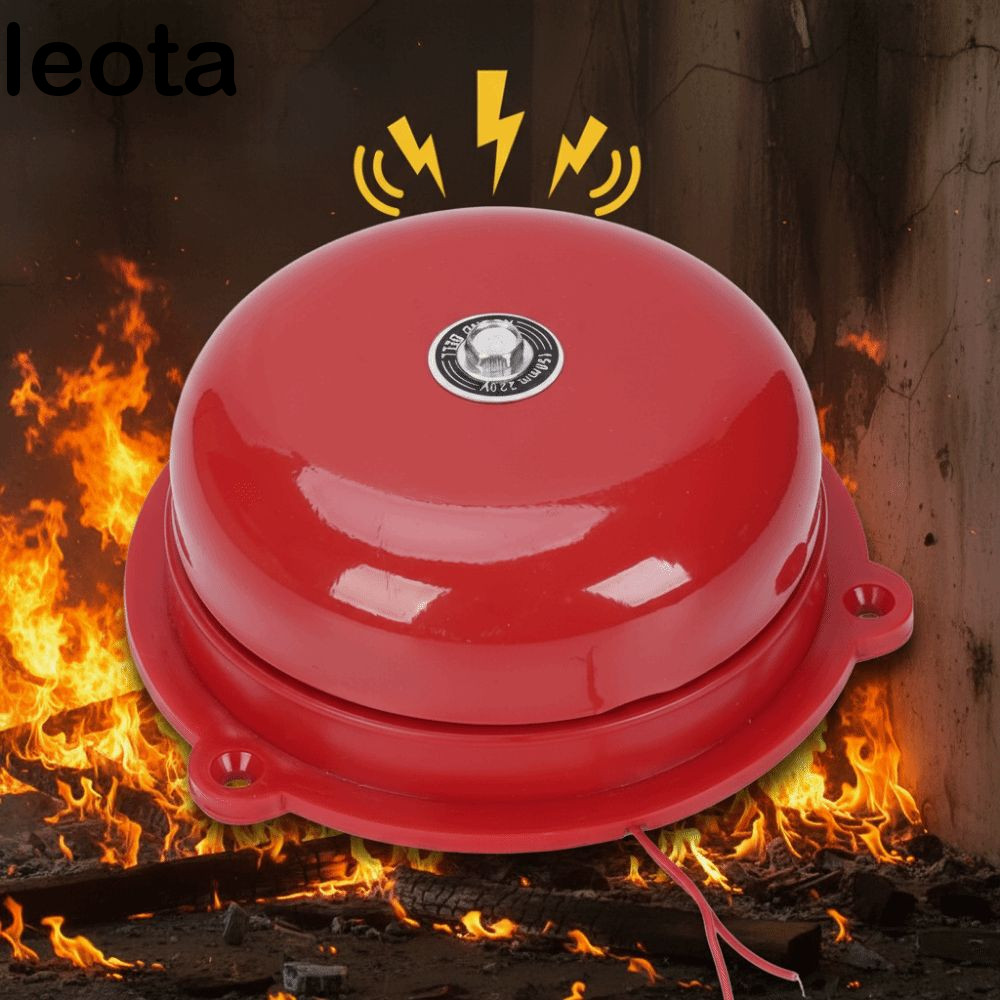 LEOTA Point Fire Alarm, Metal AC 220V Internal Strike Alarm Bell, สะดวก Electric Bell กันน้ําภายใน S