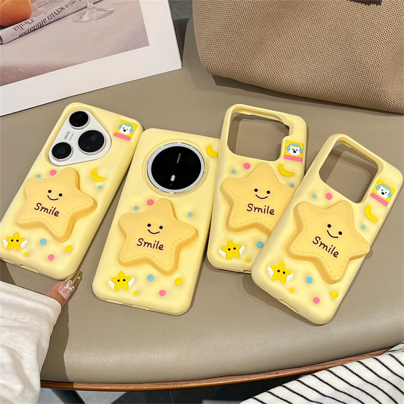 3D กันกระแทก สําหรับ OPPO Reno14 Reno13 Reno12 5G Reno 12 12Pro 13 14 Find X8 X8S X9 Pro เคสมือถือ Soft TPU Case เคสป้องกัน Cute Cartoon Angle Star Cover With Bracket เคสกันกระแทก เคสซิลิโคน เคสป้องกันสามมิติ