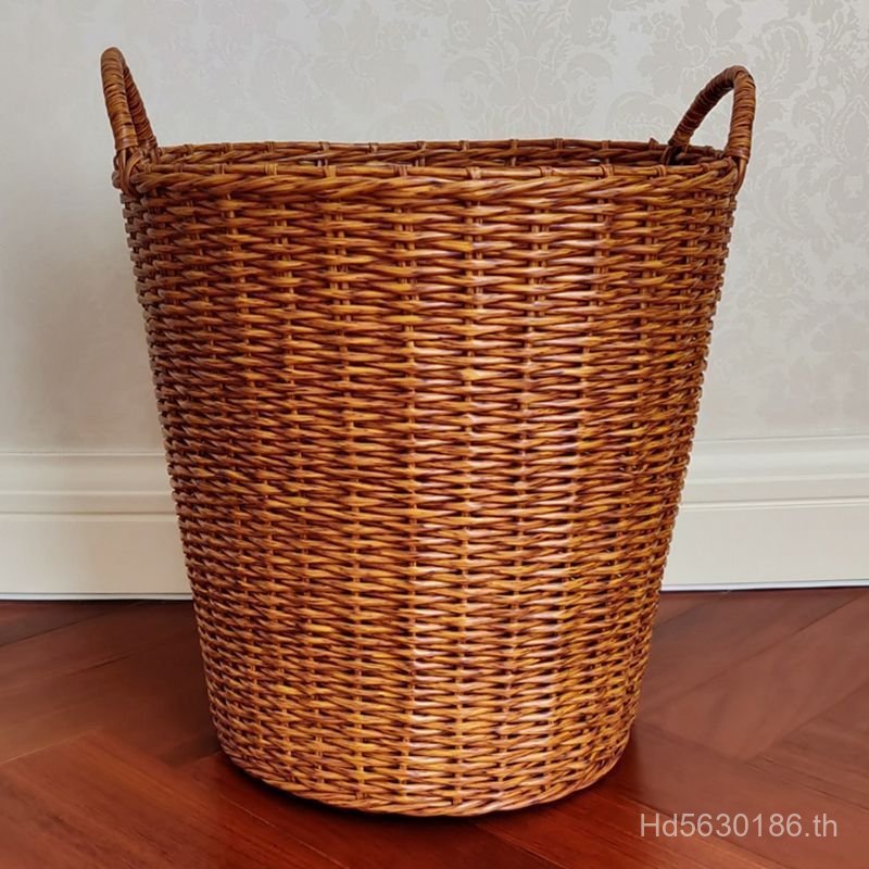ติดตั้งถังซักผ้าหนาหลอดตะกร้าเสื้อผ้าสกปรกหวายตะกร้าเสื้อผ้าสกปรกขนาดใหญ่พิเศษตะกร้าเก็บของเล่นเสื้อ