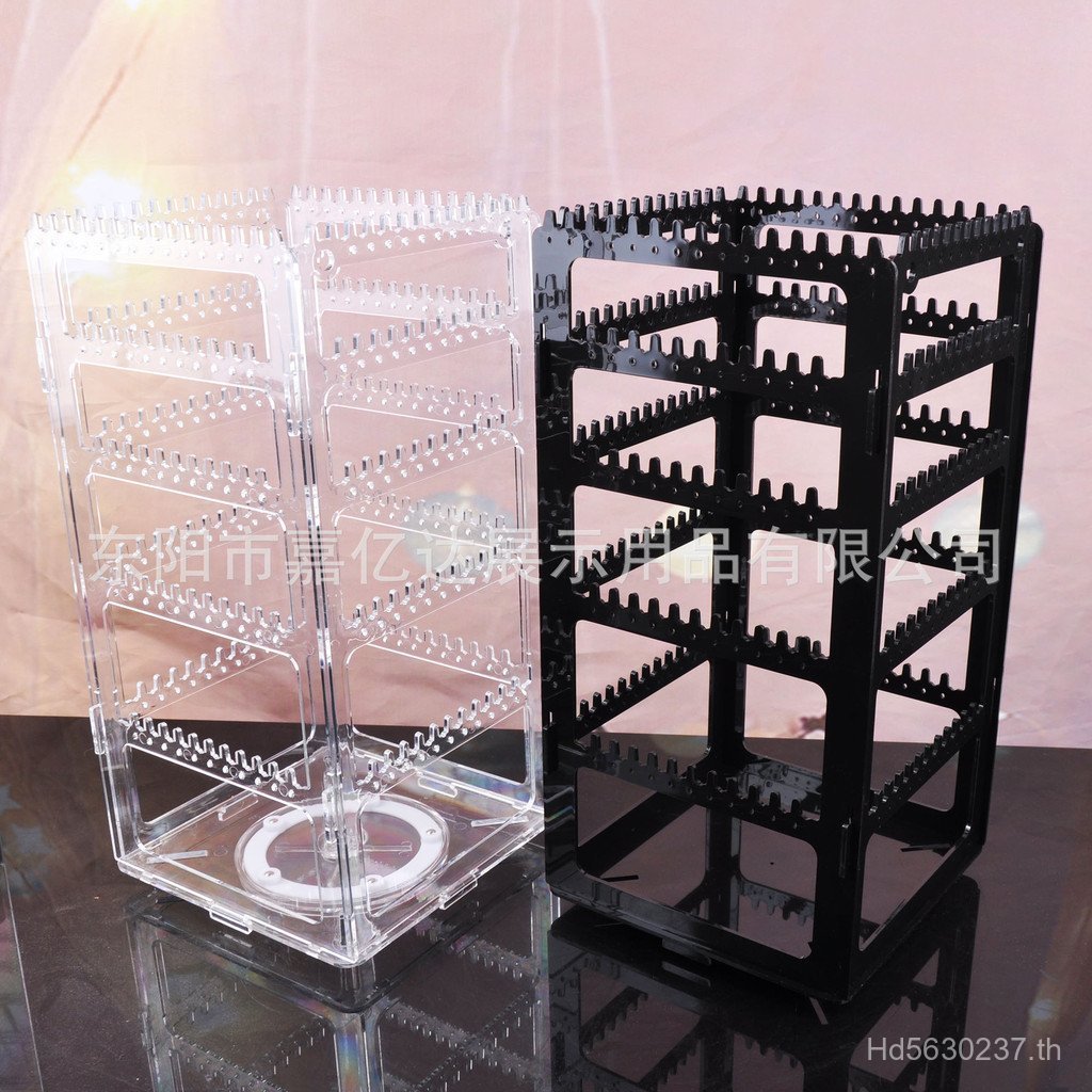 อุปทานโดยตรงต่างหูแขวนอะคริลิหมุนต่างหูความจุขนาดใหญ่ชั้นจัดระเบียบจัดเก็บกล่องเก็บผู้ผลิตสร้อยคอเคร