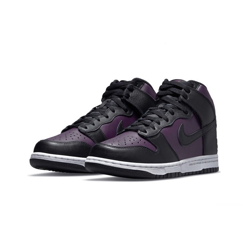 พร้อมส่ง เศษคุณภาพสูง x Nike Dunk High Black Purple Lightning Hiroshi Fujiwara DJ0382-600