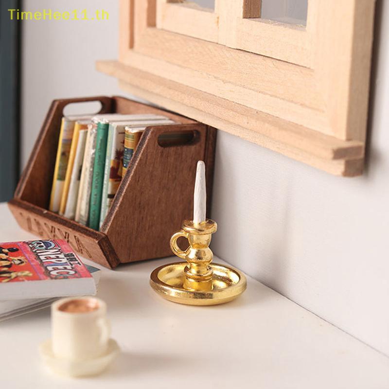 TimeHee 1:12 Dollhouse Miniature เชิงเทียนตกแต่งบ้านเด็กแกล้งทําเป็นเล่นตุ๊กตา House อุปกรณ์เสริม TH