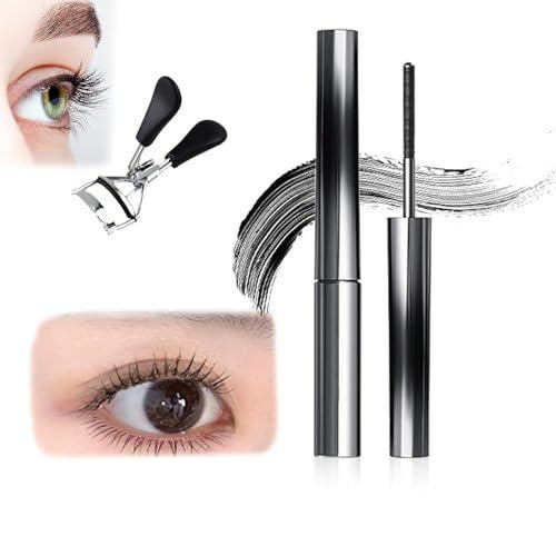 Iron Eye Mascara,3D Curling Eyelash Iron Mascara,Iron Eye Wimperntusche(สีดํา)