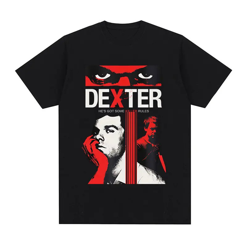 ทีวีเล่น Dexter Morgan Eyes เสื้อยืดแฟชั่นสําหรับผู้ชายผู้หญิงชุดลําลองแขนสั้นเสื้อยืดขนาดใหญ่แฟชั่น