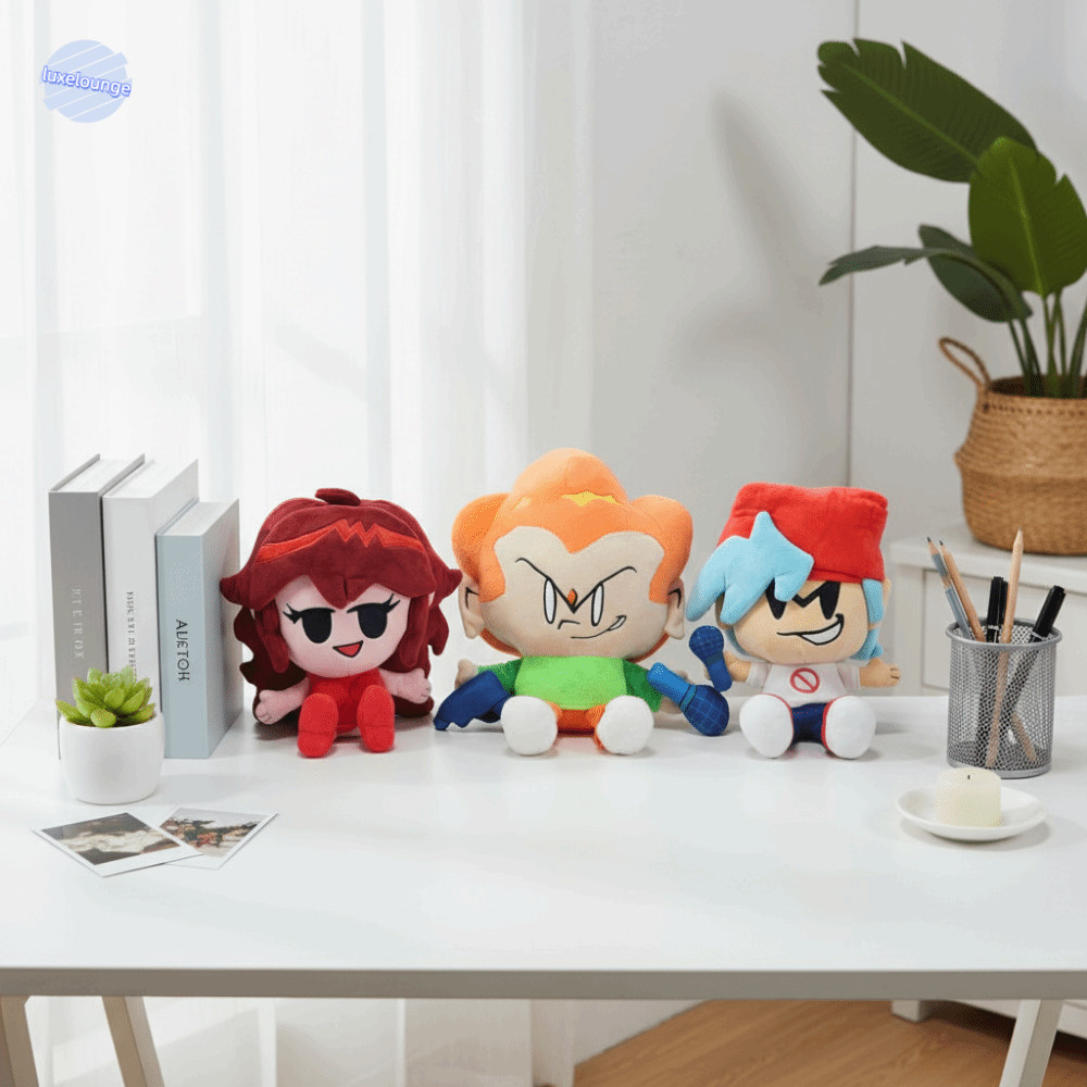 LUXELUNGE Pico Darnell ของเล่นตุ๊กตา, ตุ๊กตาสัตว์นุ่ม FNF Nene ของเล่นตุ๊กตา, แฟชั่นที่มีสีสันน่ารัก