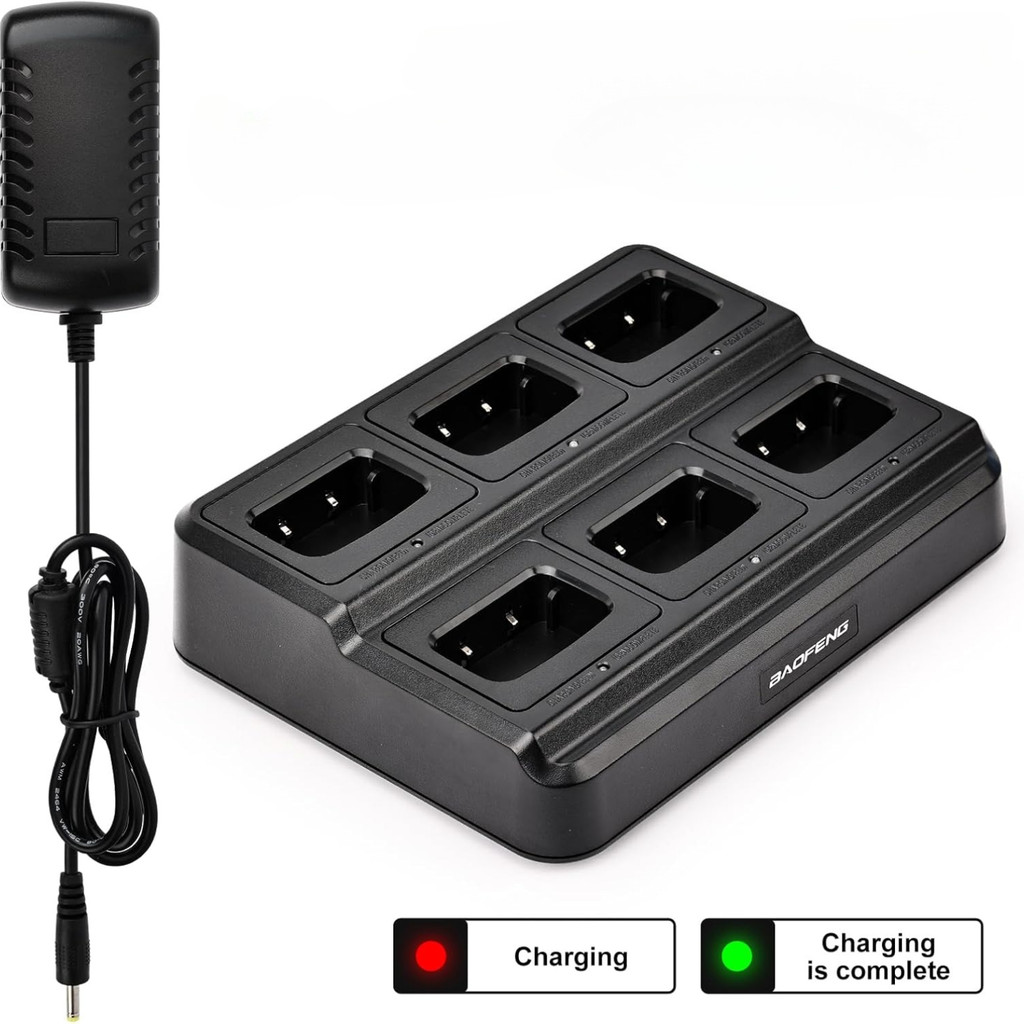 Baofeng BF-888s SIx Dock Desktop Charger สําหรับ 888S 777S 88A Retevis H777 ถาดชาร์จ 6-units
