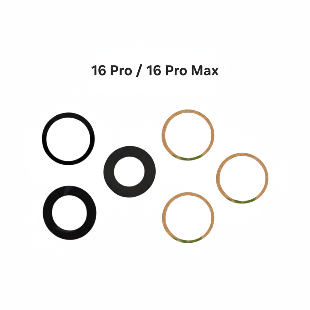 กระจกเลนส์กล้องหลัง+กาว3M i16 Pro / i16 PM #241