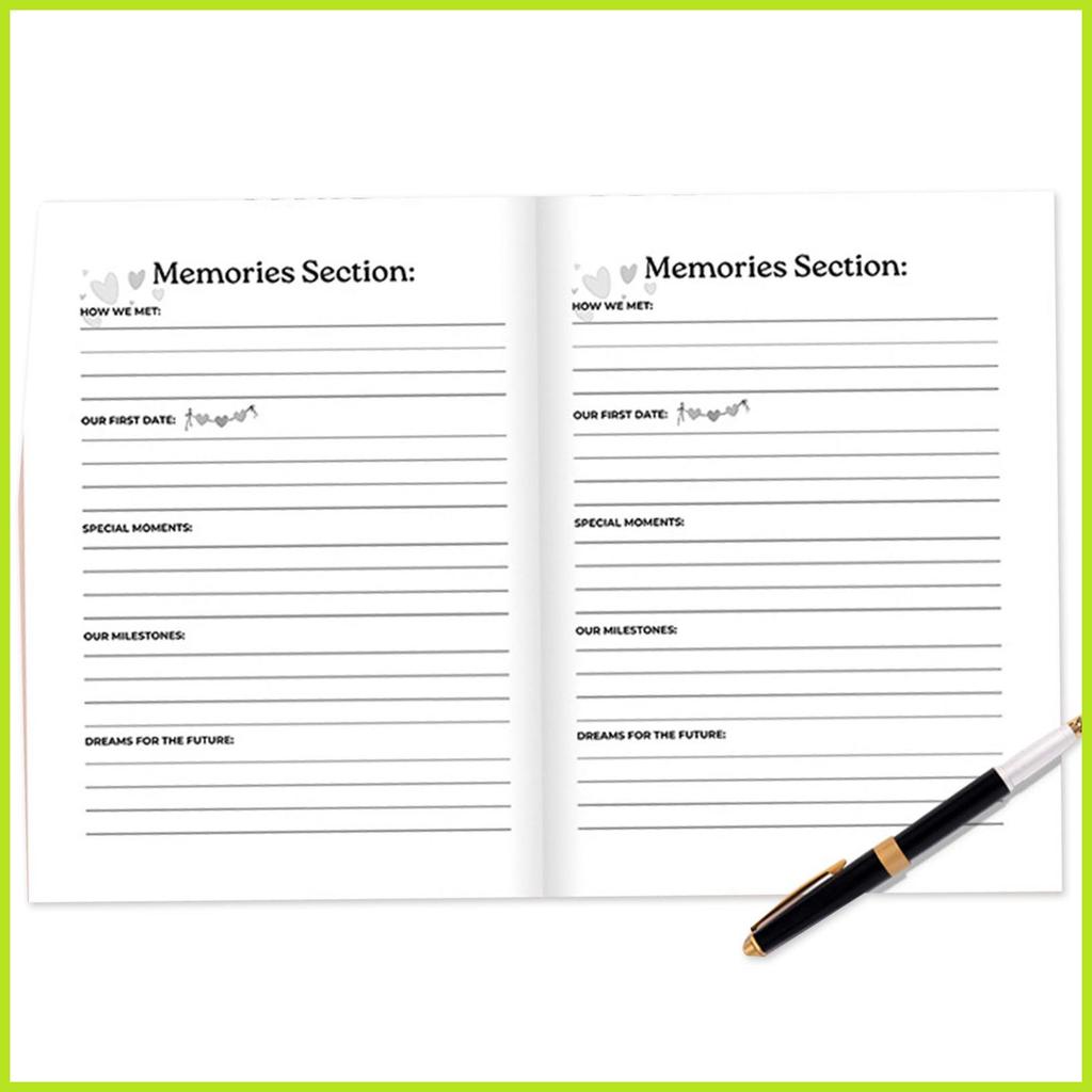 สมุดภาพคู่รัก อัลบั้มภาพคู่รัก 58-หน้า สมุดบันทึกผจญภัยการออกแบบที่มีความหมายสําหรับการเดินทางงานแต่