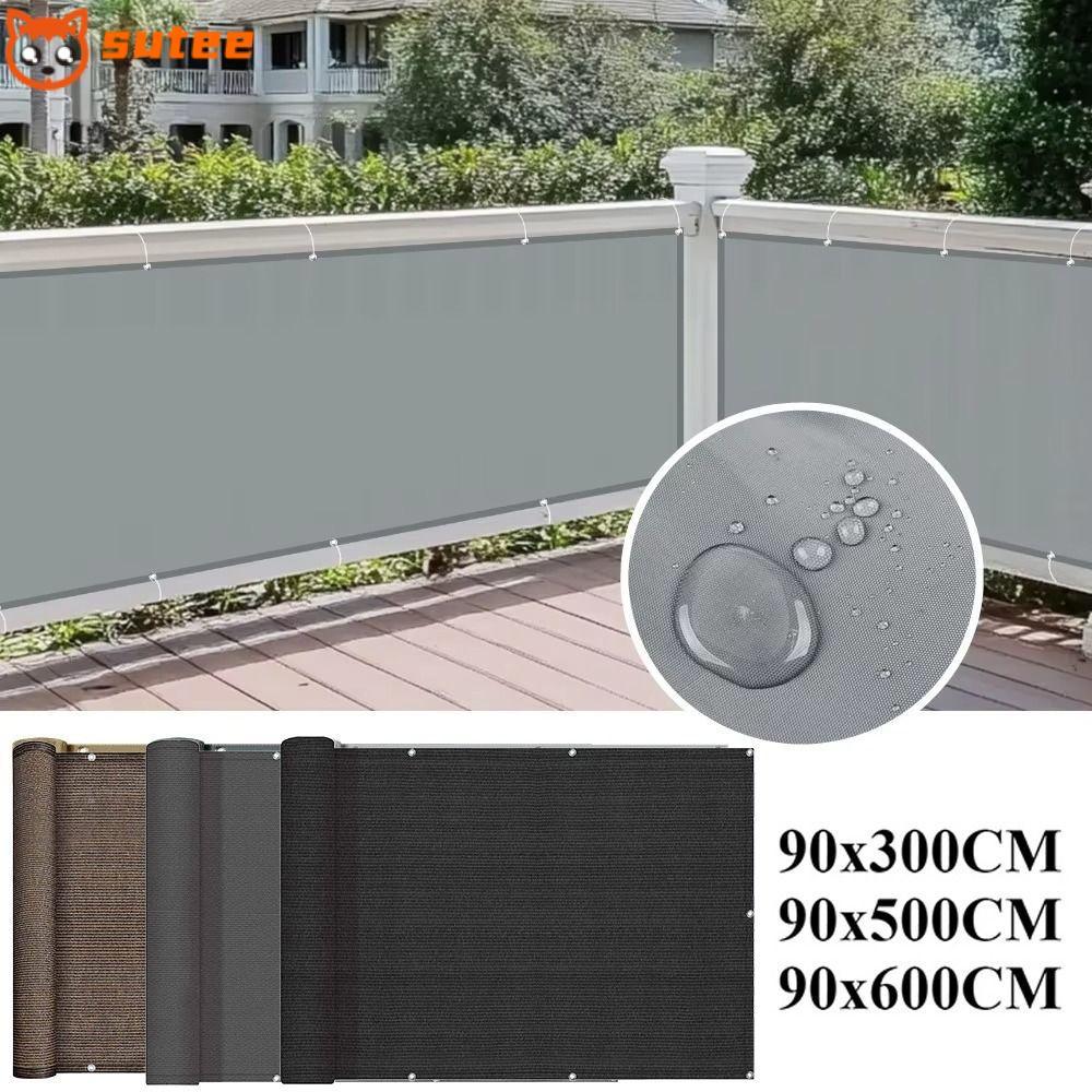SOTEE Sun Shading Sails, ผ้าบังแดดระเบียงกันน้ํา 3/5/6M, รั้วผ้าหน้าจอความเป็นส่วนตัวระเบียงอเนกประส