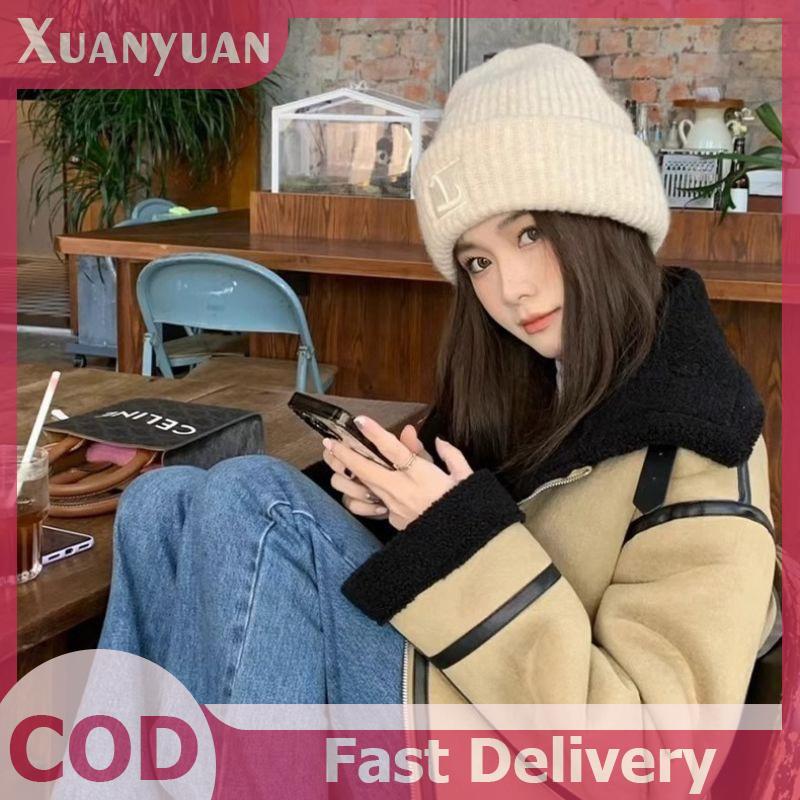 หมวกฤดูหนาว XUAN สีทึบ หมวกแฟชั่นกลางแจ้ง อบอุ่นสำหรับทุกวัน ของขวัญพิเศษ