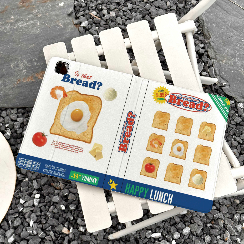 🦢จัดส่งภายใน24ชั่วโมง🦢เคสiPad Pro13 Air5 Gen11 ขนมปังปิ้งไข่ iPad Gen7 Air7 6 11 13 เคสนิ่มiPad Gen5