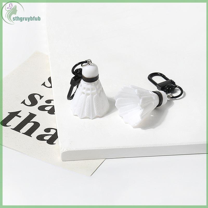 Sthb Sport Styles จําลองมินิแบดมินตันพวงกุญแจจี้กระเป๋าเป้สะพายหลังแขวนตกแต่ง TW